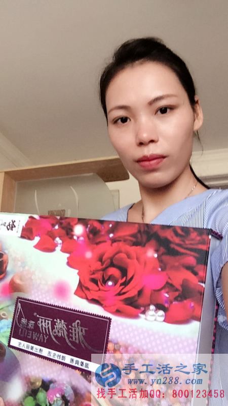 职业女性兼职好项目，广西桂林蒋女士工作之余兼职手工活赚钱