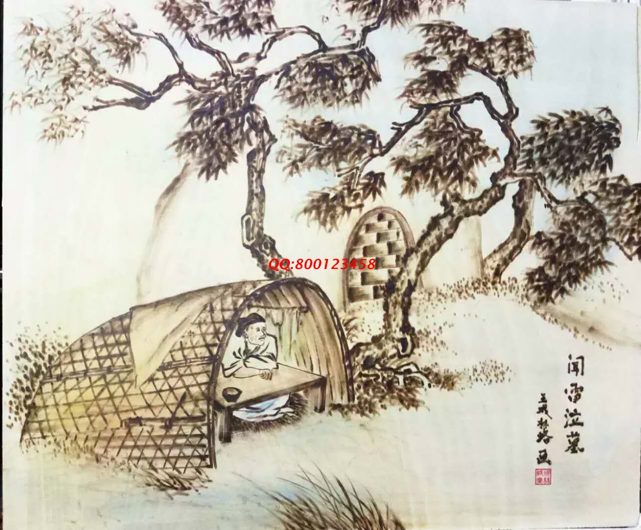 【民间手工艺品推介】邱县传统纯手工烙画，《二十四孝系列》预约定制，尺寸46*39cm