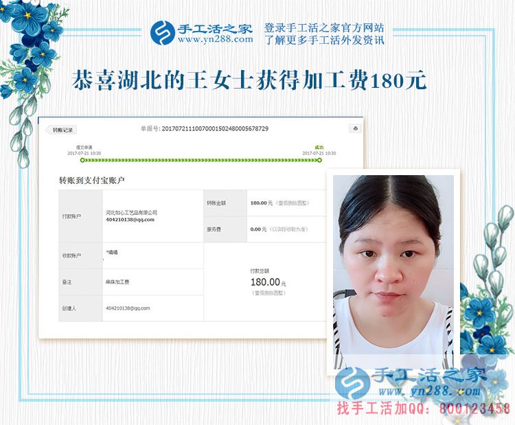 不忘相约，湖北的王女士坚持下班后做手工活赚钱(图1)