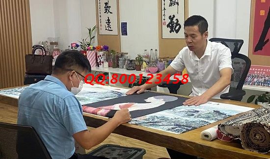 9月17日，想做合格的外发手工活产品，想象不管用，亲自做才行，珠绣拿回家做的手工活很受欢迎，手工之家接待考察合作加工客户剪影