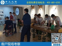 5月24日，长期稳定的手工加工回收项目，就是针法简单，培训成体系的励志珠珠绣，手工之家接待考察加工客户剪影